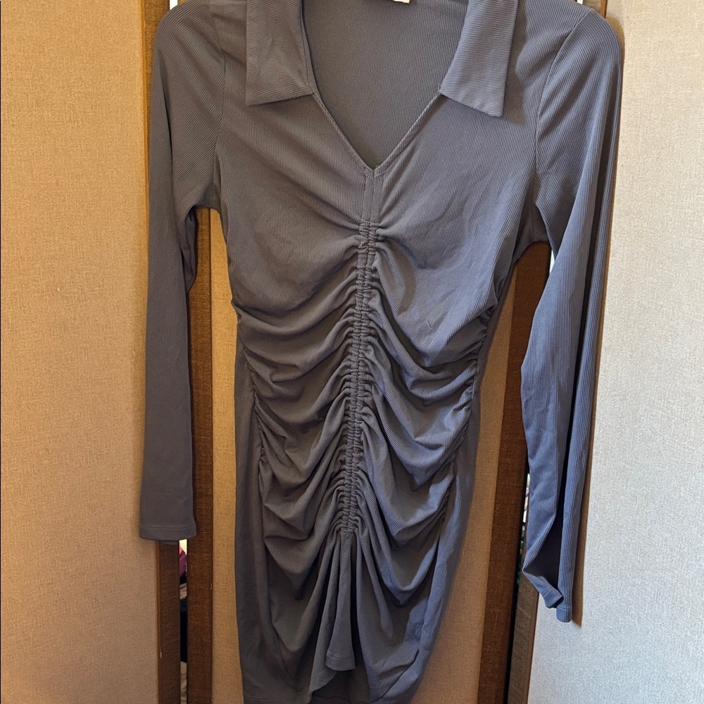Ruched aster Long Sleeve Dress junior large